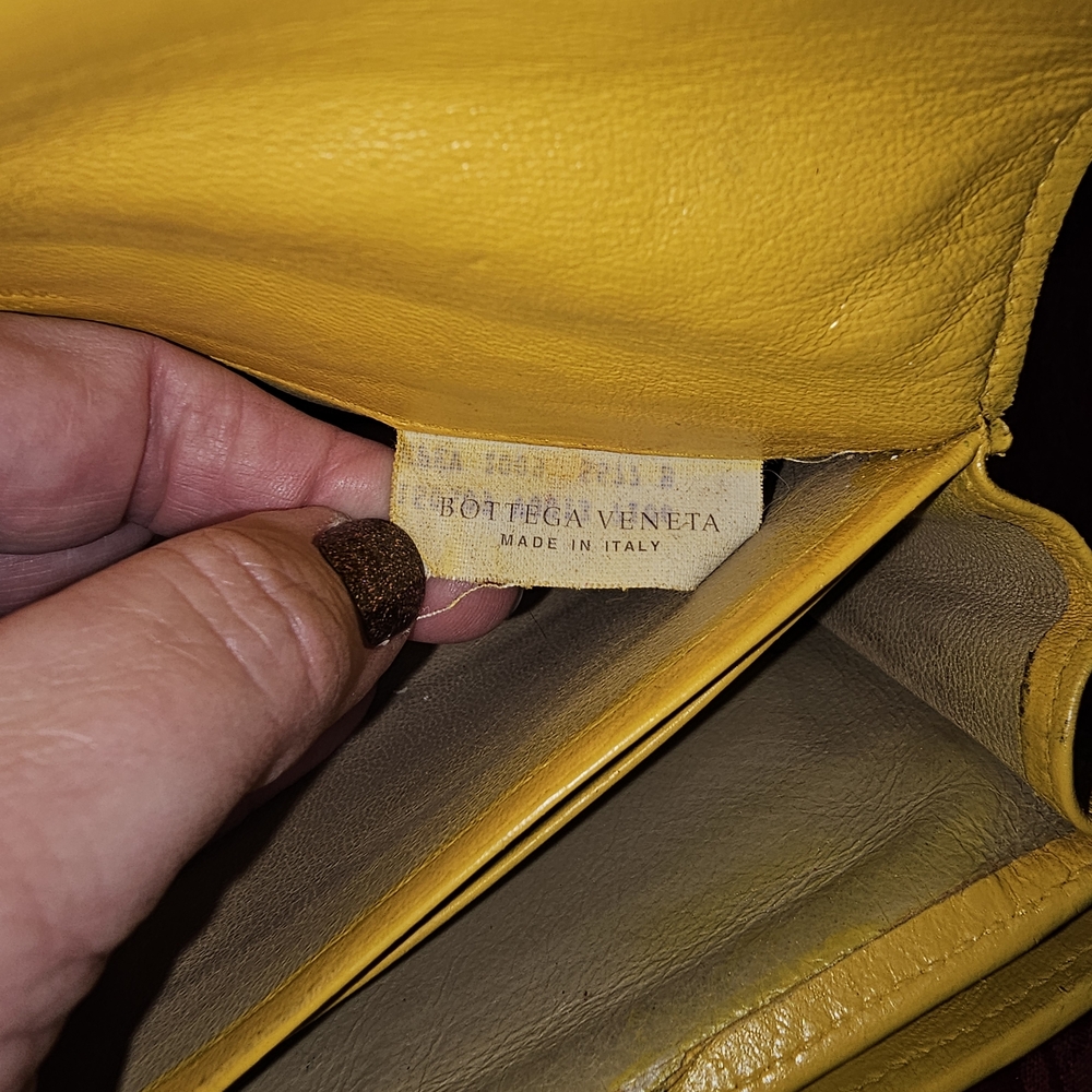 Bottega Veneta Yellow Woven Leather Clutch Continental Wallet - Picture 11 of 15